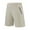 Khaki, variant on Ramiter Mens Shorts Male Summer Solid Color Zipper Pants Pocket Drawstring Loose Casual Sports Running Straight Shorts Beach Pants Black,XL
