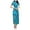 Sky Blue, variant on ERkkoi Summer Dresses For Women 2025 Elegant Classy Vintage Chinese Cheongsam Embroidered Short Sleeve Long Length Traditional Qipao Casual Vacation Sun Dress Sky Blue S