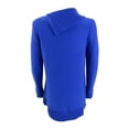thumbnail image 2 of Charter Club Women's Patchwork-Stitch Asymmetrical-Collar Sweater (L, Blue), 2 of 2