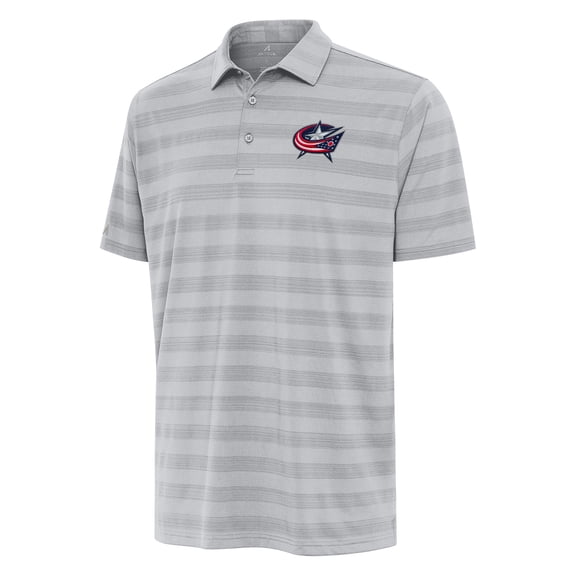 Men's Antigua Gray Columbus Blue Jackets Tunnel Polo