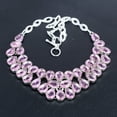 thumbnail image 2 of Pink Kunzite Pear Gemstone Gift 925 Sterling Silver Jewelry Necklace 18" VJ 105, 2 of 4
