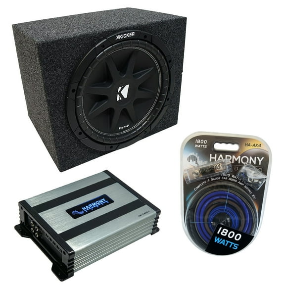 Universal Car Stereo Rearfire Sealed Single 12 Kicker Comp C12 Sub Box HA-A400.1