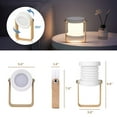 thumbnail image 5 of TSV Foldable Table Lamp, Portable Folding Telescopic Night Light, Wooden Handle Portable Lantern Light for Bedroom Outdoor Camping, 5 of 7