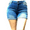 Blue - Shorts, variant on Jack David 1826 Jeans/Wax Jeans Women's Plus Size Cuff Rolled Bermuda Shorts Curvy Denim
