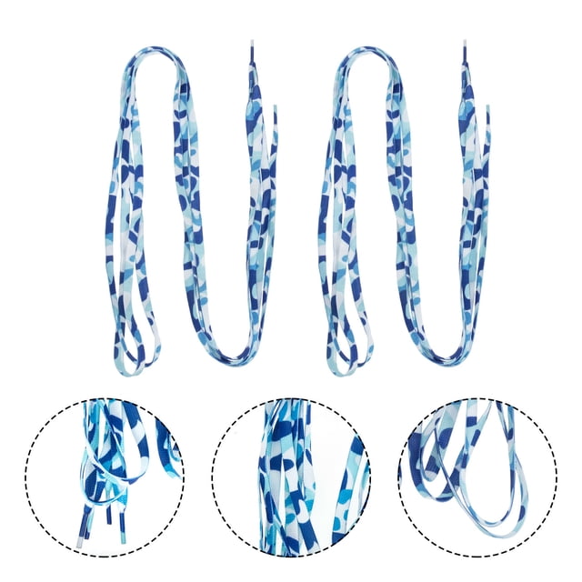 Luxshiny 1 Paire de Lacets Plats Bleus pour Patins à Roulettes en Polyester Durable pour Usage Quotidien