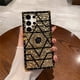 thumbnail image 3 of Feather Leopard Print Square Plating Case For Samsung Galaxy S23 S24 S22 S21 S20 Note 20 Ultra A15 A25 A55 A54 Ring Holder Cover, 3 of 5