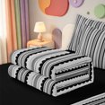 thumbnail image 5 of Erosebridal Linear Geometric Zipper Queen Comforter Set with Fitted Sheet and 2 Pillowcases,Abstract Striped Zipper Bedding Set,Black Reversible,4pcs, 5 of 7