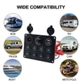 thumbnail image 5 of Geloo 8 Gang Marine Switch Panel 12V Toggle Rocker Switch Panel with Dual USB Socket for Universal Boat Car Truck, 5 of 8