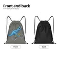 thumbnail image 6 of Japuie Fun Riding Dinosaur Print Drawstring Backpack,Drawstring Bags, Draw String Back Bag,Sport Gym Bag for Sports, Gym, Travel, Swimming, Beach -Medium, 6 of 7
