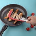 thumbnail image 3 of Wweixi Frying Spatula Nonslip Stainless Steel Slotted Fish Spatula Leaky Rustproof Non-stick Pan Cooking Supplies Red/Silver Handle, 3 of 6