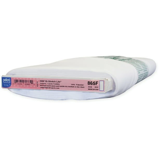Pellon BiStretch Fusible Fabric Interfacing, White 20" x 25 Yards by