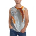 thumbnail image 1 of Fotbe Koi Fish Water Men's Camiseta sin Mangas Estampada para Hombres, Playera Casual para Gimnasio, Entrenamiento, Playa-Large, 1 of 7