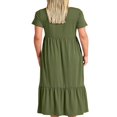 thumbnail image 4 of EIMELI Robe Longue pour Femmes Manches Courtes Robe Ample Unie d'Été avec Poches, 4 of 5