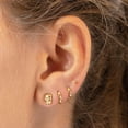 thumbnail image 3 of Small Gold Hoop Earrings For Women Gold Earrings For Men 14k Real Gold Plated Earrings, 3 of 4