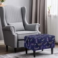 thumbnail image 2 of Xixirimido Dragonfly Purple Pattern Stretch Ottoman Cover Rectangle Footstool Slipcover Folding Storage Stool Protector Nonslip Footrest Ottoman Cover with Elastic Bottom, Large, 2 of 7