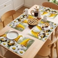 thumbnail image 5 of Placemat Set of 4 Yellow Gnome Placemats for Dining Table Farm Daisy Floral Washable Table Mats for Kitchen and Party Decor Indoor & Outdoor Use, 5 of 8