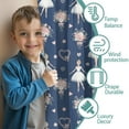 thumbnail image 3 of Blackout Kids Curtains,Dark Blue Ballerina Flower Pattern Childrens Insulated Curtains Set Of 2,Bedroom Essentials,Toddler Room Decor 42"x63", 3 of 5