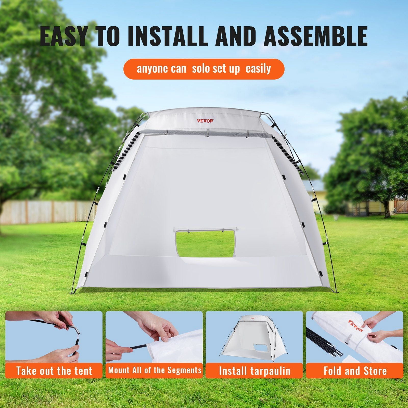 Portable Paint Booth  Larger Spray Paint Tent with Built-in Floor & Mesh Screen  Painting Tent Station for  DIY Hobby Tool  7.5x5.2x5.2ft Spray Paint Shelter