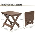 thumbnail image 6 of TORVA Outdoor Adirondack Foldable Side Table,Patio End Table for Poolside Garden, Weather Resistant Coffee Table -Plastic High-Density PE, 6 of 8