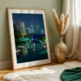 thumbnail image 5 of The Indiana Central Canal - Indianapolis Indiana Photography Cityscape Nightlife Skyline Architecture Modern Art Scenic Oak Framed Wall Art Print 5 x 7 inches, 5 of 59
