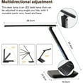 thumbnail image 4 of LED Desk Lamp with Wireless Charger and USB Port, Foldable, Clock and Alarm, 5-Level Dimming, Black, 4 of 9