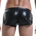 thumbnail image 6 of HUPOM Mens Underwear Boxer Briefs Male Thongs Medium waist Comfort Waist Solid Boxer Briefs Black M, 6 of 7