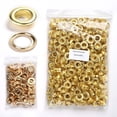 thumbnail image 1 of Yescom 500 sets of 3/8" Grommet Kit 10mm Size #2 Rust-proof Solid Brass Eyelets and Washers for Hand Press Machine, 1 of 7