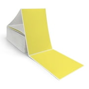 8NET 4 x 6" Yellow Fanfold Direct Thermal Mailing Shipping Labels Self Adhesive, 4000 Labels per case, Compitable with Most Thermal Printers
