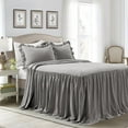 thumbnail image 4 of Lush Decor Ruffle Skirt Bedspread Dark Gray 3Pc Set Queen, 4 of 6