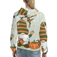 thumbnail image 7 of Wukai Gnome Holding A Pumpkin Print Womens Hoodies Fleece Sweatshirts Long Sleeve Sweaters Pullover Fall Outfits Winter Clothes-Large, 7 of 7