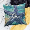 thumbnail image 2 of BANET Throw Pillow Cover On Navy Blue Background Cushion Cover Coastal Sea Theme Home Decorative Pillowcases Multi Size for Sofa Couch Porch 24x24in, 2 of 5