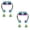 Multi-Color 2 pack, variant on US 1Pcs Magnetic Septum Nose Ring Stainless Steel Fake Non Piercing Nose Clip