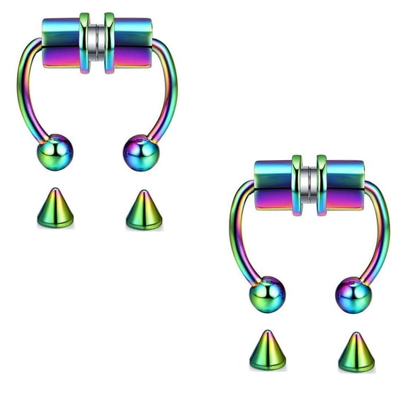 US 1Pcs Magnetic Septum Nose Ring Stainless Steel Fake Non Piercing Nose Clip