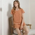 thumbnail image 6 of ebukurty Pajama Sets for Women 2 Piece Cute Short Sleeves Sleepwear, 6 of 6