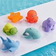 thumbnail image 5 of Bath Toys for Toddlers 1-3, Cute Ocean Animal Bath Toys for 1 2 Year Old Boy Girl Gifts, Water Pool Toys for Baby Toddler Toys Age 1-4, Infant Bathtub Toys, Blue, 5 of 7