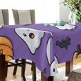 thumbnail image 4 of Yayeee Tablecloths for Rectangular Tables 54 x 54 inch Party Table Cover, Halloween Ghosts Purple, 4 of 6