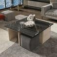 thumbnail image 2 of Haley Ensemble de Table Basse Emboîtée et d'Ottoman de Style Mi-Siècle Moderne Multicolore, 2 of 7