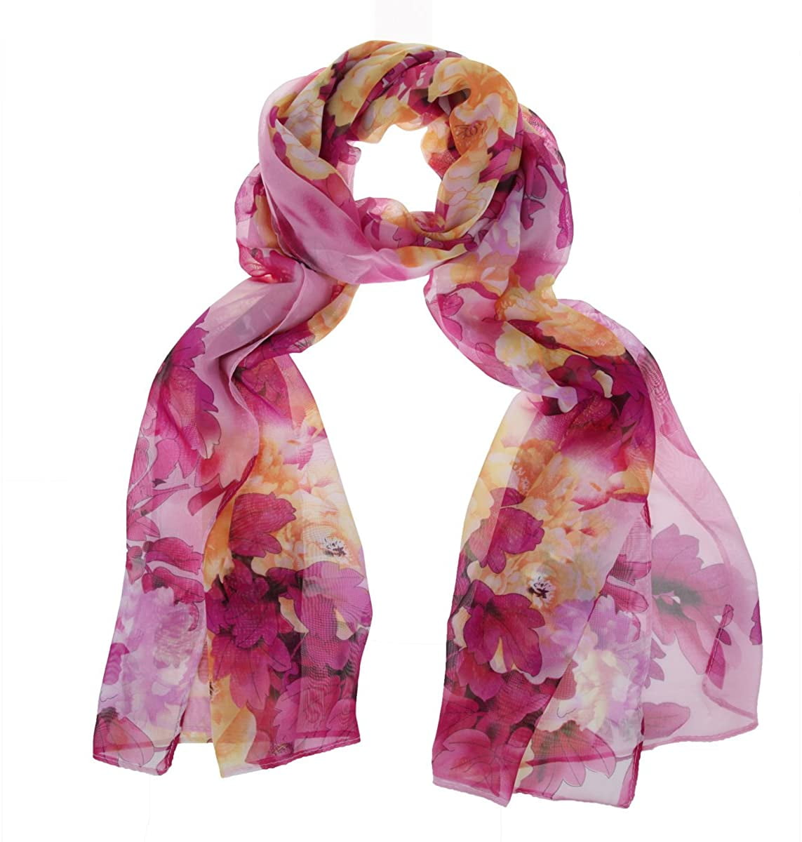 Floral Scarves for Women Lightweight Wrap and Shawls Girls Fashion ...