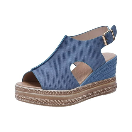 

YanHoo Clearance Orthopedic Platforms & Wedges Sandals for Women Girls Slip On Ring Toe Correction Sandal Casual Soft Retro Bohemian Thong Beach Shoes