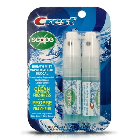 Crest Scope Long Lasting Peppermint Breath Mist, 0.24 fl oz, 2 count