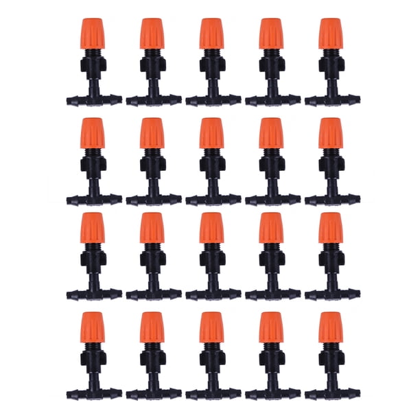Rociador 20 Piezas Plástico Con Conector en T Conexión Micro para Jardín Césped