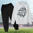 thumbnail image 2 of Boys Outfit Sets Hooded Football Letter Printed Hoodie Pants Casual Suit Fashion Trend American Football Fans Sports Gift Fall Clothes Sets 3-4 Years, 2 of 3