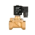 thumbnail image 2 of UNOX 3/4" NPT High Pressure Solenoid Valve 220V AC, Brass Control Valve Normally Closed - 0.5-40 Bars Multi-Purpose Reliable Control Valve for Water and Air, 2 of 4