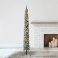 thumbnail image 2 of Home Heritage Albert 7' Pencil 200 LED Pre-Lit Artificial Christmas Tree, 2 of 9