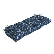 ARDEN earthFIBER Outdoor Wicker Settee Cushion, 41.5 x 18, Water Repellent, Fade Resistant 41.5 x 18, Navy Blue King Palm
