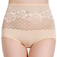 thumbnail image 2 of TANGNADE Culottes Taille Haute pour Femmes Grande Taille Bikini Sans Coutures Absorption Régulière Culottes en Coton Beige, 2 of 9