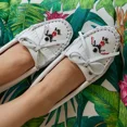 thumbnail image 4 of Minnetonka Women's Thunderbird Animikii Soft Leather Sole, White, Size 9.5, 4 of 8