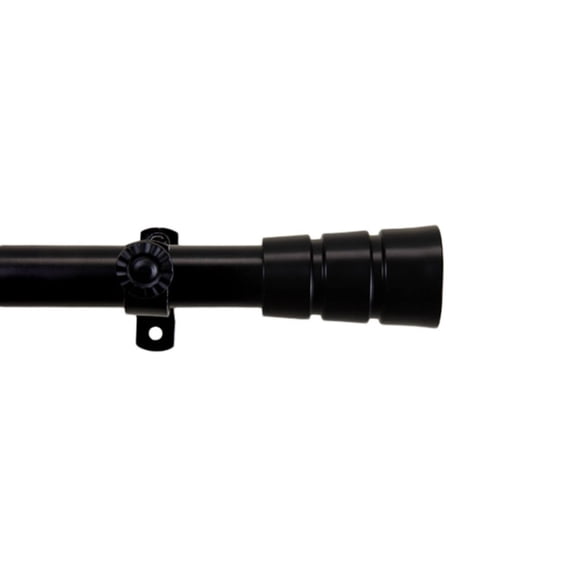 Home Indoor Decorative Rio Curtain Rod 66-120" - Black