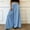 Sky Blue women striped wide leg pants a1, variant on Cagogo Women's Striped Wide Leg Pants Elastic Waist Casual Loose Flowy Long Trousers for Summer Beach Travel Lounge Palazzo Style, Sky Blue S