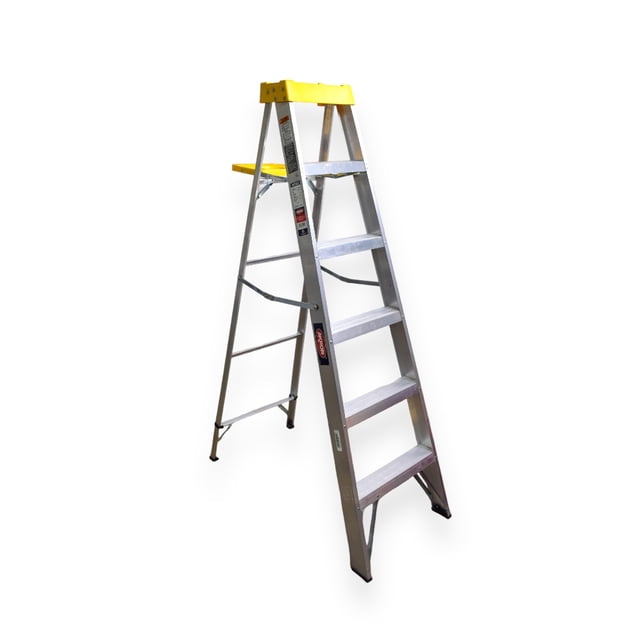 Escalera De Tijera Aluminio Con plataforma Akron 5 Escalones 79-17 175kg Akron Herramientas Escalera Tijera de Aluminio Tipo II